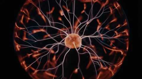 Plasma ball on black background Video stock 255723757