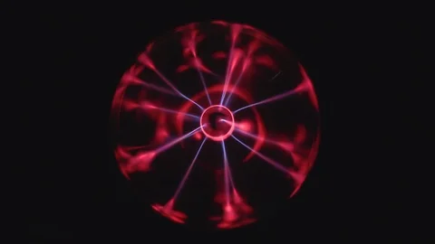 Plasma Ball with Black Background SLOW MOTION Stock Footage 104974870