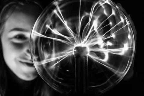 Plasma Ball B&amp;W Stock Photos