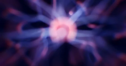Plasma Ball. Experiments with Electricity. Flash Lightning Stock Footage 122511842