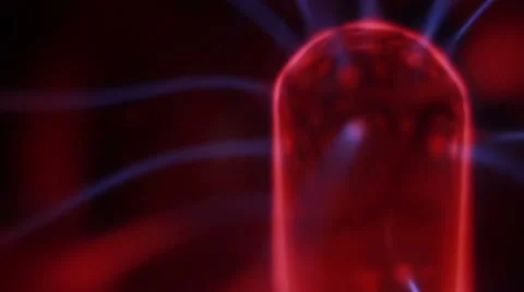 Plasma ball. Lightning and unusual light flare. 50 fps Stock Footage 67544449