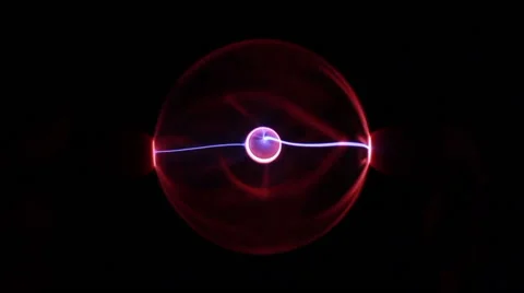 Plasma ball. Lightning responds to touch. 50 fps Video stock 67530759