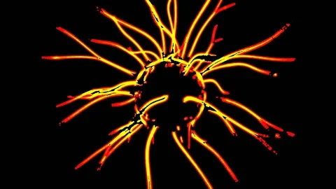 Plasma Ball With Moving Energy Rays, tesla coil, video effects, 4K Vidéo 75810223