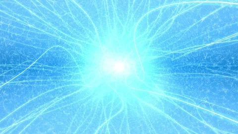 Plasma ball with radiating wavy glowing lines Stock Footage 76241584