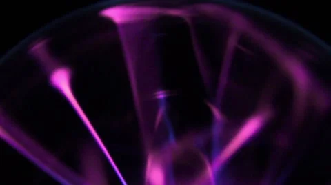 Plasma Ball Touch Stock Footage 55319605