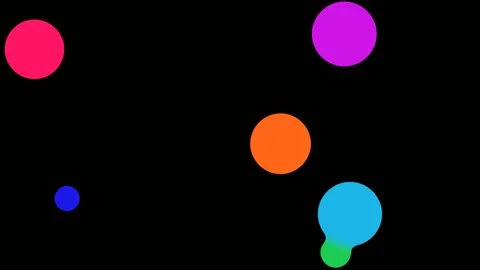 Plasma Blob - Multicolored Glowing Orbs Floating Animation Stock Footage 340364746