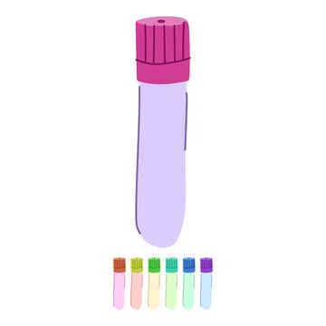 Plasma blood test vial vector cartoon graphic イラスト素材