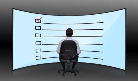 Plasma with checklist Stockillustratie