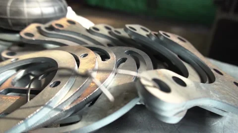 Plasma cut parts Stock Footage 155014181