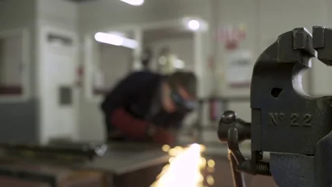 Plasma Cutter Sparks Stock Footage 152735688