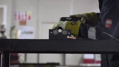 Plasma Cutter Sparks Stock Footage 152735764