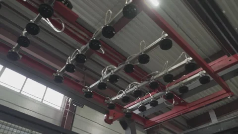 Plasma cutting on the factory Stock Footage 130743807