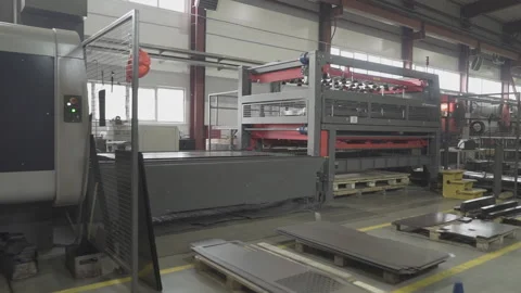 Plasma cutting on the factory Stock Footage 130744039