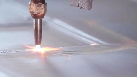 Plasma cutting machine at the design plant Stock Footage 170698659