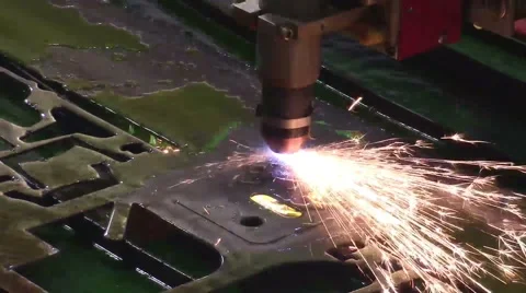 Plasma cutting machine Video stock 50387978