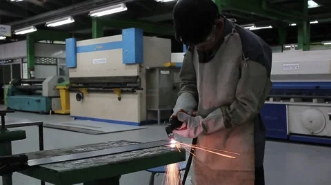 Plasma cutting machine Stock Footage 64920771