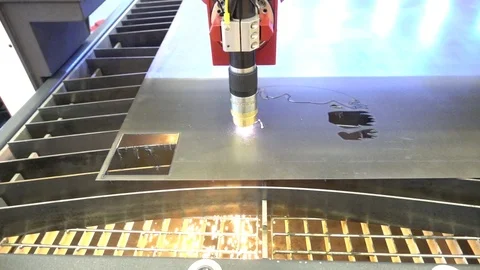 Plasma Cutting Machine Stock Footage 116625112