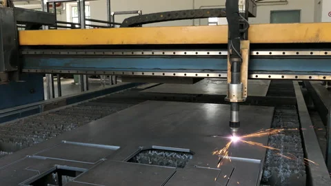 Plasma cutting machine Stock Footage