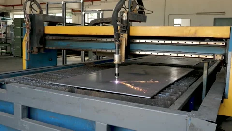 Plasma cutting machine 库存影片 143107670