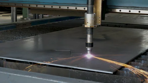 Plasma cutting machine 库存影片 143107822