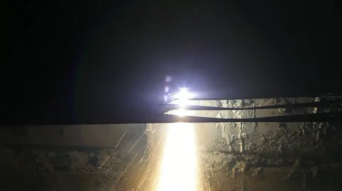 Plasma cutting of metal Stock Footage 11048099