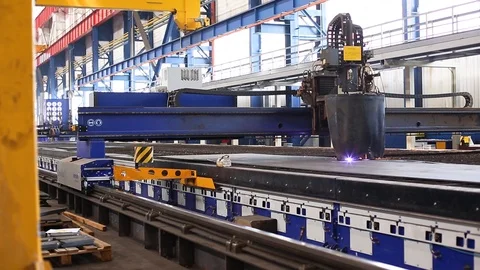 Plasma cutting of metal Stock Footage 118575556