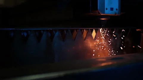 Plasma cutting of metal. Stock Footage 153578214