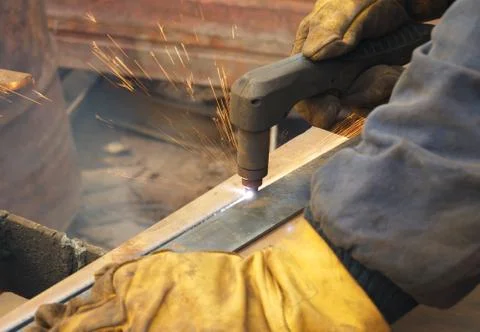 Plasma cutting 写真素材