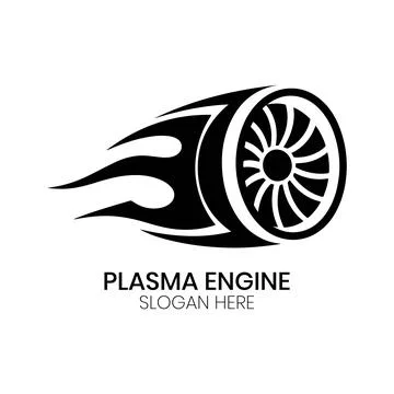Plasma Engine Industrial Logo Design Stock Illustration