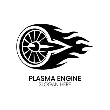 Plasma Engine Modern Logo Design Stock Illustration