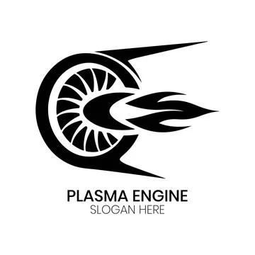 Plasma Engine Precision Logo Design Stock Illustration