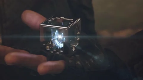Plasma is in a fantastic cube in the hand of man is transforming. 스톡 동영상 65769251