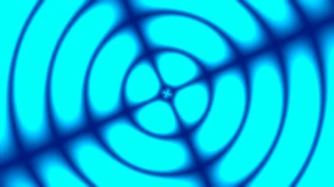 Plasma fluid blue concentric radar circles abstract tech Stock Footage 342080829
