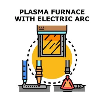 Plasma furnace using electric arc technology Stock Illustration