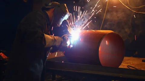 Plasma gas welding Stock Footage 36299814