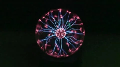 Plasma Globe on black background Stock Footage 22423521