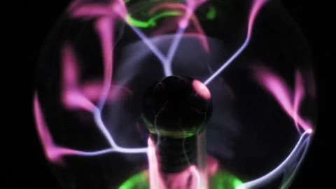 Plasma Globe Electric Arcs Pink Glow Video stock 319494251