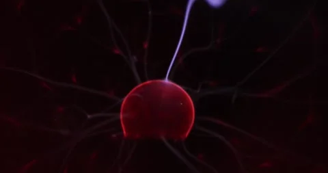 Plasma globe with electric discharges and filaments Stock Footage 317023960