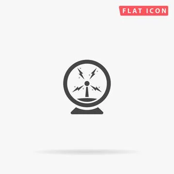 Plasma globe flat vector icon Stock Illustration