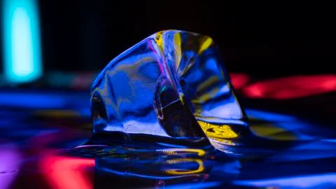 Plasma ice yellow dots Stock Photos