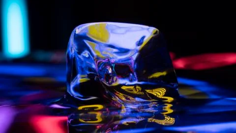 Plasma ice yellow dots Stock Photos