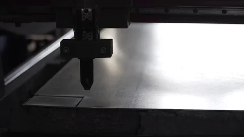 Plasma Laser Cutting Metal .Laser light Stock Footage 73739366