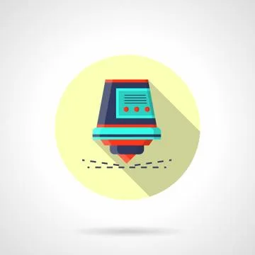 Plasma laser flat round vector icon Stock Illustration