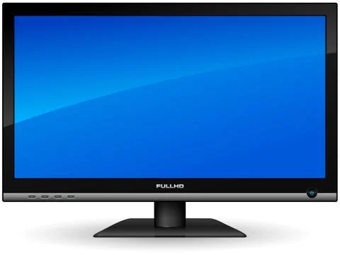 Plasma LCD TV Stock Illustration