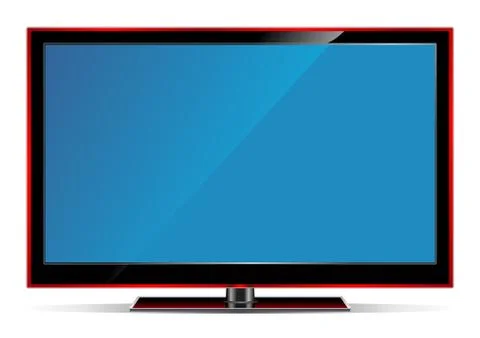 Plasma LCD TV Stock Illustration