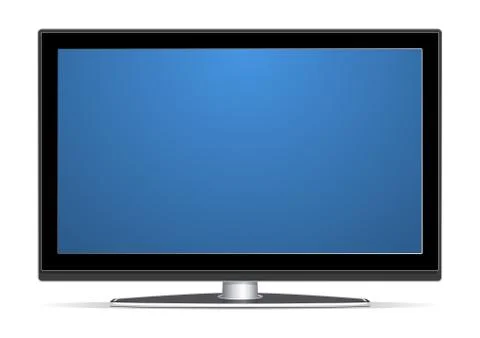 Plasma LCD TV Stock Illustration