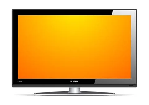 Plasma LCD TV Stock Illustration