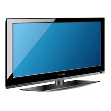 Plasma LCD TV Stock Illustration