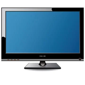 Plasma LCD TV Stock Illustration