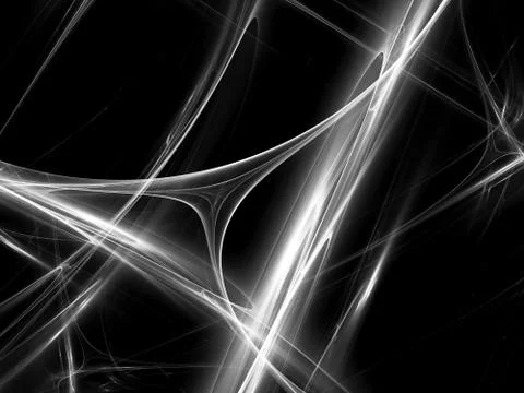 Plasma lines in space black and white intensity map Stock Illustration